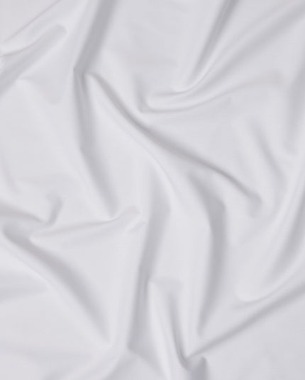 قماش قميص أبيض سادة منسوج من القطن السويسري بنسبة 100%، عرض 150 سم، صنع في سويسرا - D22909