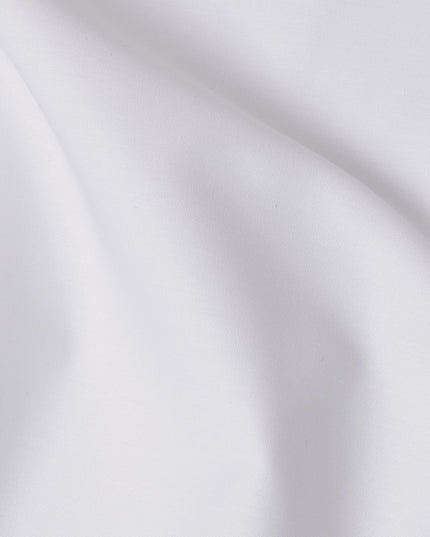 قماش قميص أبيض سادة منسوج من القطن السويسري بنسبة 100%، عرض 150 سم، صنع في سويسرا - D22909