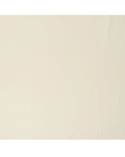 قماش قمصان قطني سويسري من البوليستر بلون أصفر عاجي سادة، عرض 150 سم، صنع في سويسرا - D22911