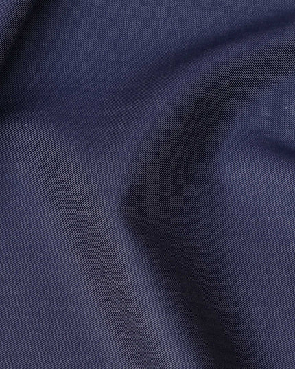 قماش قمصان قطني سويسري 100%، منسوج بنمط تويل أزرق داكن، عرض 150 سم، صنع في سويسرا - D22913