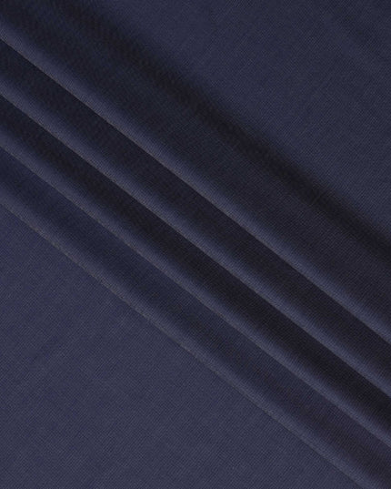 قماش قمصان قطني سويسري 100%، منسوج بنمط تويل أزرق داكن، عرض 150 سم، صنع في سويسرا - D22913