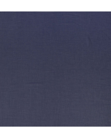 قماش قمصان قطني سويسري 100%، منسوج بنمط تويل أزرق داكن، عرض 150 سم، صنع في سويسرا - D22913