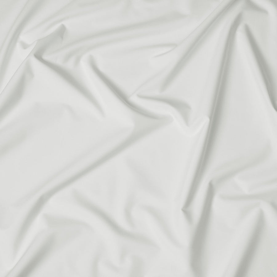 Mint White Solid Plain Weave 100% Swiss Cotton Shirting Fabric, 150 cm Width, Made in Switzerland-D22914