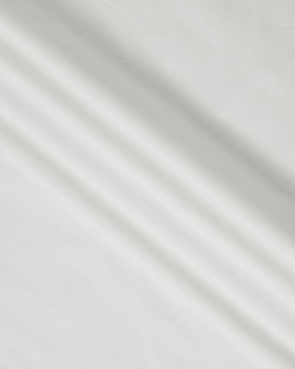 Mint White Solid Plain Weave 100% Swiss Cotton Shirting Fabric, 150 cm Width, Made in Switzerland-D22914