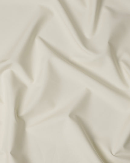 قماش قمصان قطني سويسري 100%، منسوج سادة بلون كريمي، عرض 150 سم، صنع في سويسرا - D22915