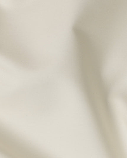 قماش قمصان قطني سويسري 100%، منسوج سادة بلون كريمي، عرض 150 سم، صنع في سويسرا - D22915