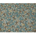 Dusty Teal Abstract Brushstroke Digital Print Viscose Fabric, 110 cm Width, Made in India-D22925