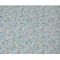 Icy Blue and Grey Vintage Floral Digital Print Viscose Fabric, 110 cm Width, Made in India-D22926