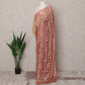 Dusty Rose Premium French 2-Tone Chantilly Saree Lace – 5.5 Meters Length & 110 Cms Width – Made in France-D22966