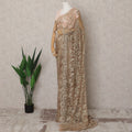 Golden Beige Premium French 2-Tone Chantilly Saree Lace – 5.5 Mtrs Length & 110 Cms Width – Made in France-D22972