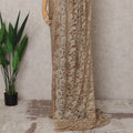 Golden Beige Premium French 2-Tone Chantilly Saree Lace – 5.5 Mtrs Length & 110 Cms Width – Made in France-D22972