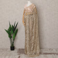 Champagne Gold Premium French 2-Tone Chantilly Saree Lace – 5.5 Mtrs Length & 110 Cms Width – Made in France-D22973