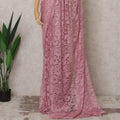 Dusty Rose Pink Premium French 2-Tone Chantilly Saree Lace – 5.5 Mtrs Length & 110 Cms Width – Made in France-D22974