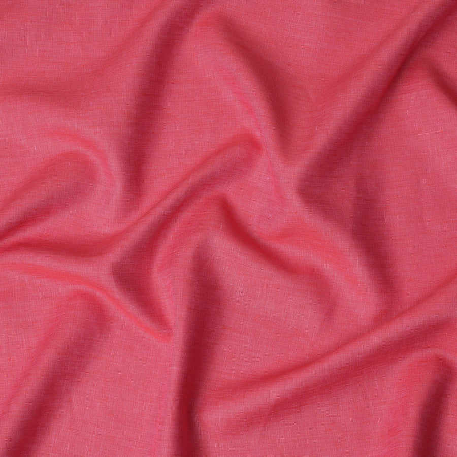 Deep Rose Pink Solid Pure Linen 60 Lea Quality Fabric, 150 Cms Width, Made in India-D23091