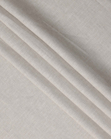Ivory Beige Herringbone Pure Linen 60 Lea Quality Fabric, 150 Cms Width, Made in India-D23092