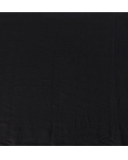 Jet Black Solid Pure Linen 60 Lea Quality Fabric, 150 Cms Width, Made in India-D23093