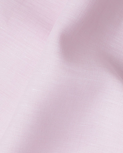 Baby Pink Solid Pure Linen 60 Lea Quality Fabric, 150 Cms Width, Made in India-D23094