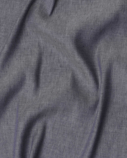 قماش كتان نقي سادة بلون أزرق باهت، 60 ليا، عرض 150 سم، صنع في الهند - D23096