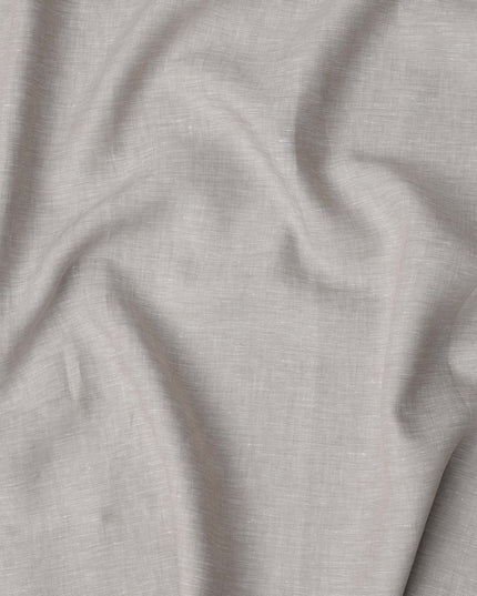 Ash Beige Solid Pure Linen 60 Lea Quality Fabric, 150 Cms Width, Made in India-D23098