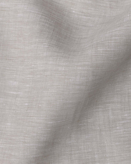 Ash Beige Solid Pure Linen 60 Lea Quality Fabric, 150 Cms Width, Made in India-D23098