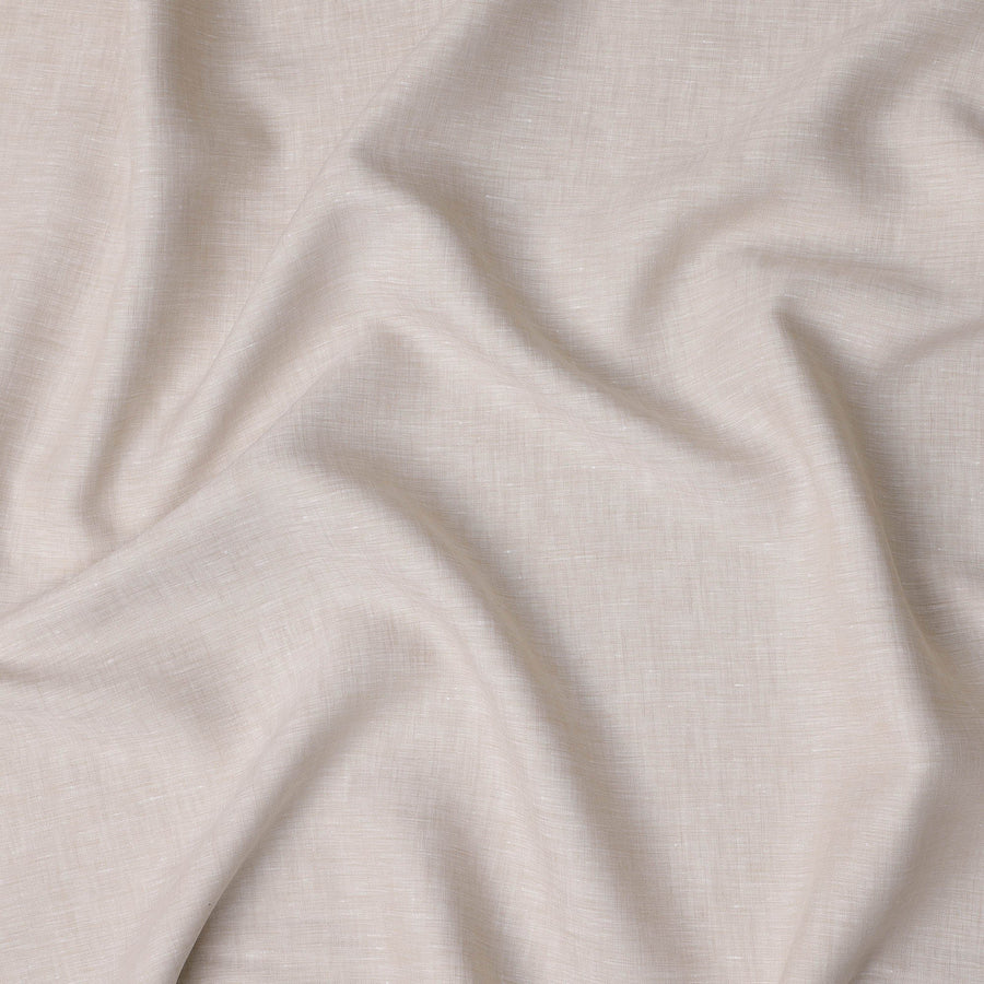 Cream Beige Solid Premium Pure Linen Yarn Dyed Fabric 60 Lea Quality, 150 Cms Width, Made in India-D23099