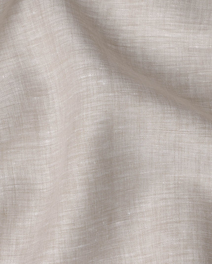 Taupe Beige Solid Premium Pure Linen Yarn Dyed Fabric 60 Lea Quality, 150 Cms Width, Made in India
-D23101