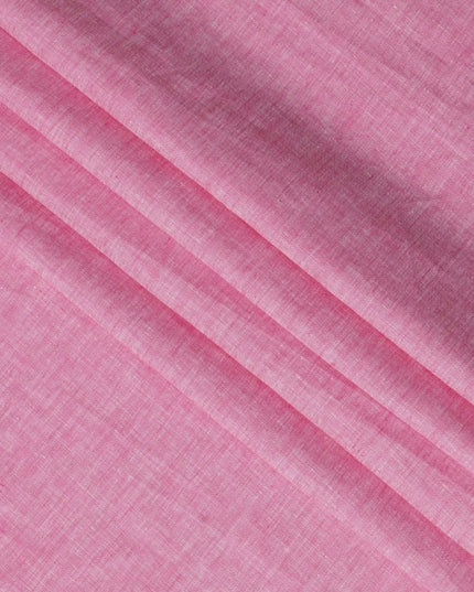 Bright Pink Solid Premium Pure Linen Yarn Dyed Fabric 60 Lea Quality, 150 Cms Width, Made in India-D23104