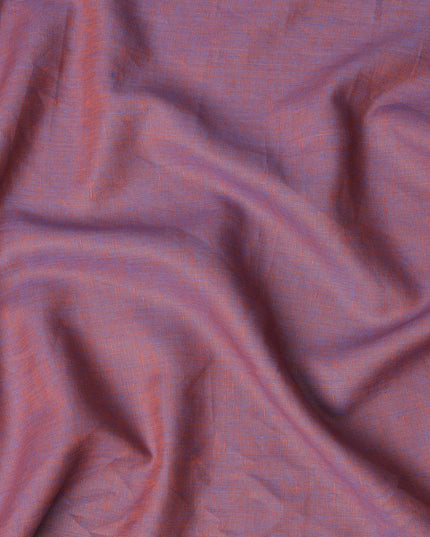 Violet Orange Cross-Dyed Solid Premium Pure Linen Yarn Dyed Fabric 60 Lea Quality, 150 Cms Width, Made in India-D23105