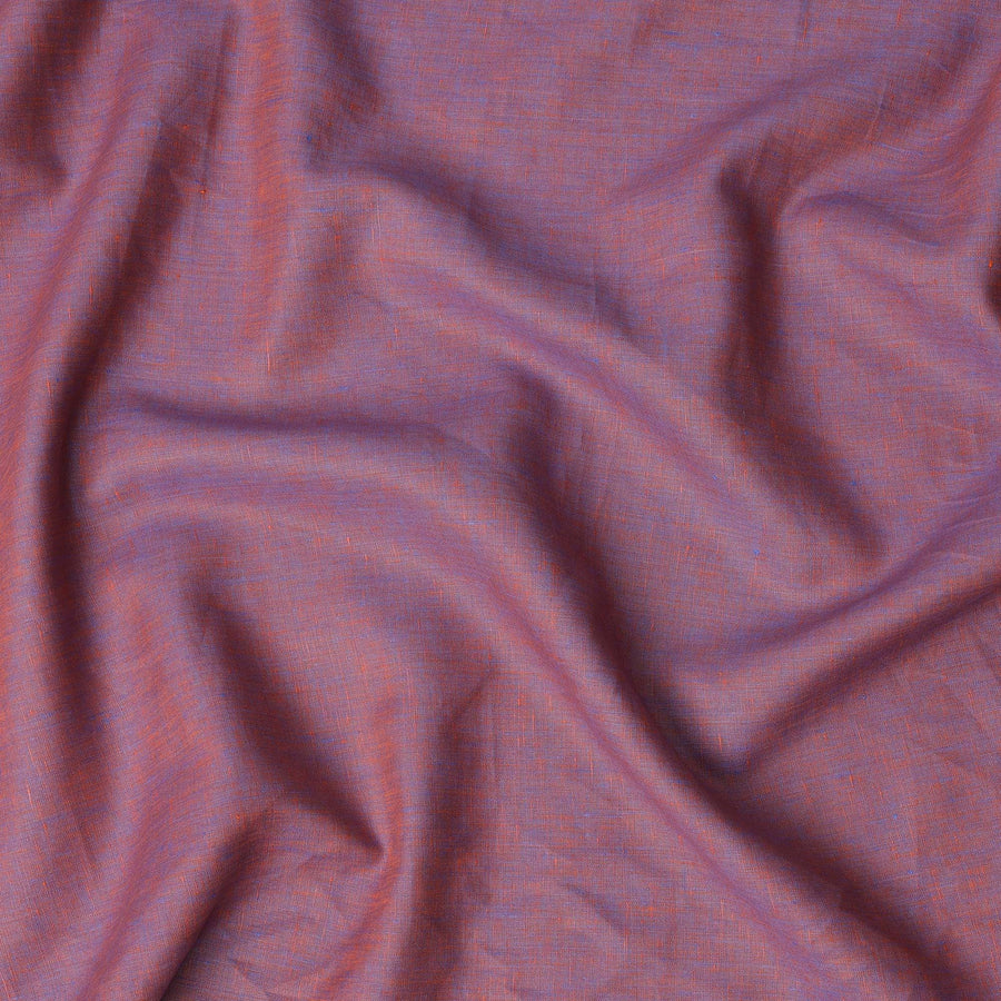 Violet Orange Cross-Dyed Solid Premium Pure Linen Yarn Dyed Fabric 60 Lea Quality, 150 Cms Width, Made in India-D23105