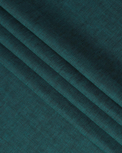Teal Green Solid Premium Pure Linen Yarn Dyed Fabric 60 Lea Quality, 150 Cms Width, Made in India-D23107