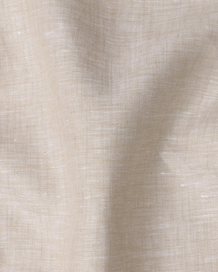 Sand Beige Solid Premium Pure Linen Yarn Dyed Fabric 60 Lea Quality, 150 Cms Width, Made in India-D23108