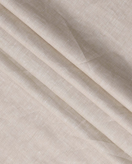 Sand Beige Solid Premium Pure Linen Yarn Dyed Fabric 60 Lea Quality, 150 Cms Width, Made in India-D23108