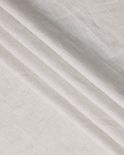 Natural White Solid Premium Pure Linen Yarn Dyed Fabric 60 Lea Quality, 150 Cms Width, Made in India-D23109