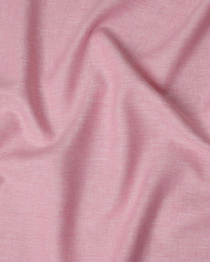 Soft Pink Solid Premium Pure Linen Yarn Dyed Fabric 60 Lea Quality, 150 Cms Width, Made in India-D23111