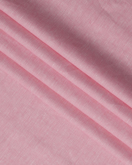 Soft Pink Solid Premium Pure Linen Yarn Dyed Fabric 60 Lea Quality, 150 Cms Width, Made in India-D23111