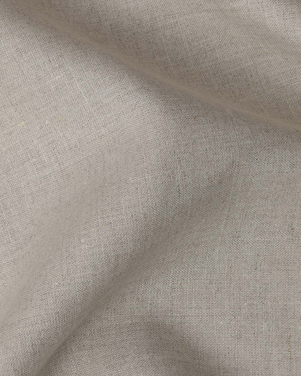 Stone Beige Solid Premium Pure Linen Yarn Dyed Fabric 60 Lea Quality, 150 Cms Width, Made in India-D23112