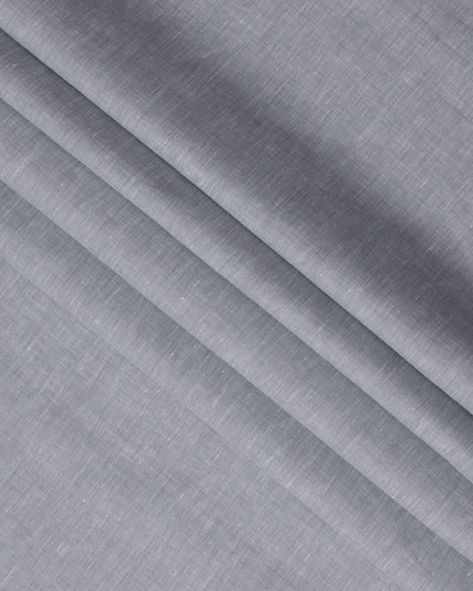 Steel Grey Solid Premium Pure Linen Yarn Dyed Fabric 60 Lea Quality, 150 Cms Width, Made in India-D23114