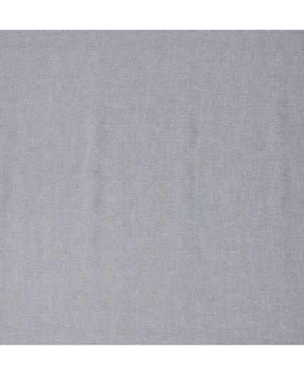 Steel Grey Solid Premium Pure Linen Yarn Dyed Fabric 60 Lea Quality, 150 Cms Width, Made in India-D23114