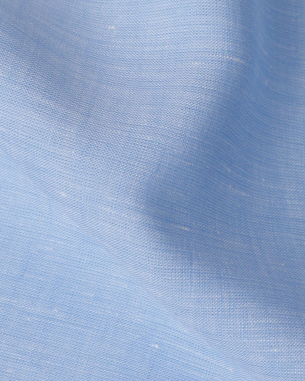 Sky Blue Solid Premium Pure Linen Yarn Dyed Fabric 60 Lea Quality, 150 Cms Width, Made in India-D23116