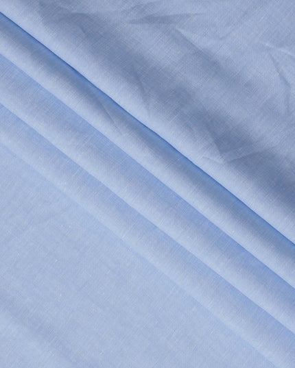 Sky Blue Solid Premium Pure Linen Yarn Dyed Fabric 60 Lea Quality, 150 Cms Width, Made in India-D23116