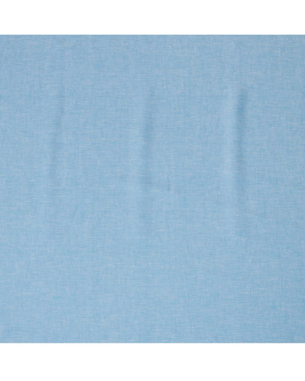 قماش كتان نقي فاخر بلون أزرق ثلجي، مصبوغ بخيوط عالية الجودة، 60 ليا، عرض 150 سم، صنع في الهند - D23117