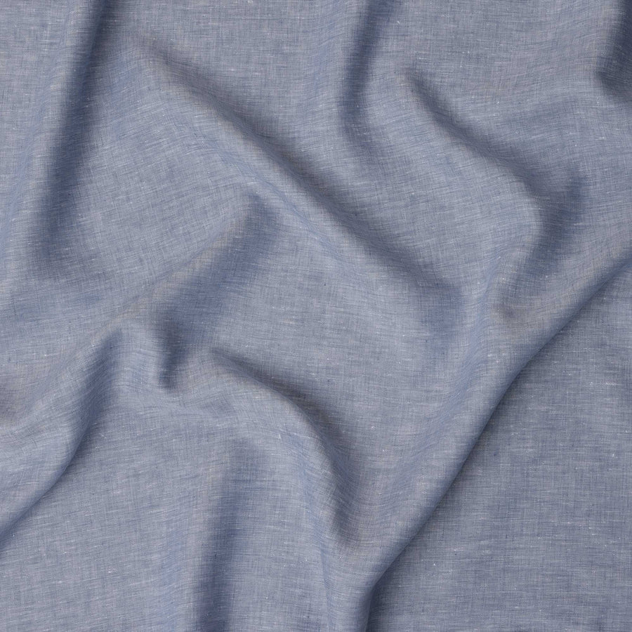 Dusty Blue Solid Premium Pure Linen Yarn Dyed Fabric 60 Lea Quality, 150 Cms Width, Made in India-D23118