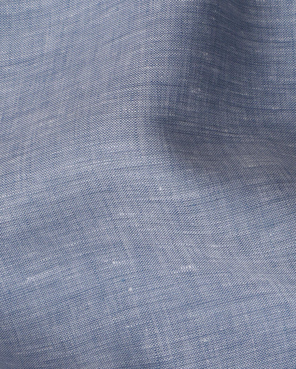 Dusty Blue Solid Premium Pure Linen Yarn Dyed Fabric 60 Lea Quality, 150 Cms Width, Made in India-D23118