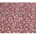 Maroon Floral Printed Synthetic Modal Satin Fabric with Rose Motifs, 110 Cms Width, Made in India-D23119