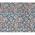 Navy Blue Floral Printed Synthetic Modal Satin Fabric with Rose Motifs, 110 Cms Width, Made in India-D23120