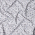 Off White Vine Print Blended Linen Fabric, Subtle Blue Botanical Sprig Design, 140 Cms Width, Made in India-D23225