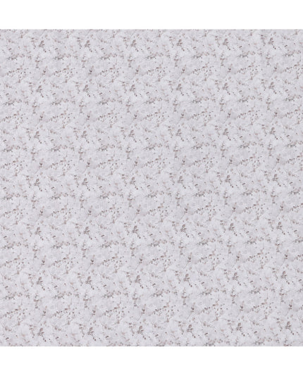 Off White Print Blended Linen Fabric, Subtle Botanical Sprig Design, 140 Cms Width, Made in India-D23226