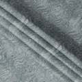 Slate Green Marble Swirl Print Blended Linen Fabric, Fluid Textured Design with Grey and Black Waves, 140 Cms Width, Made in India-D23232