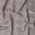 Taupe Marble Swirl Print Blended Linen Fabric, Organic Fluid Pattern with Grey and Black Veining, 140 Cms Width, Made in India-D23233