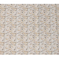 Beige Marbled Floral Print Blended Linen Fabric, Classic Swirl Leaf Design in Mustard and Charcoal Tones, 140 Cms Width, Made in India-D23245